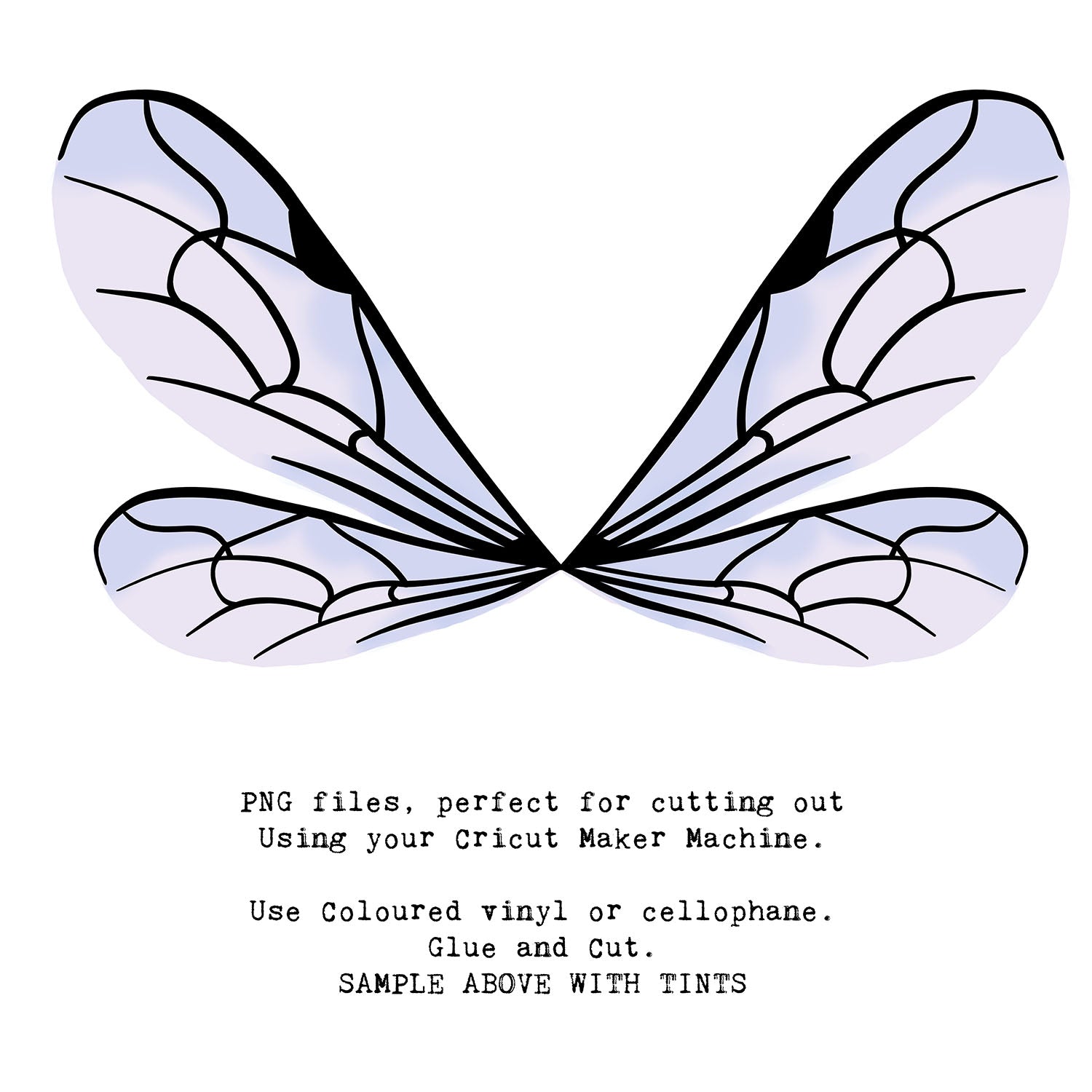 SVG & PNG Fairy Wing files for Cricut or Silhouette Cameo Cutting Machine. To create wearable fairy wings, in adult or children sizes.  Use this clipart design for Halloween Costumes, Fantasy or Cosplay or photography. These are Individual Wing Pieces, for you to cut and assemble. This is a digital product.